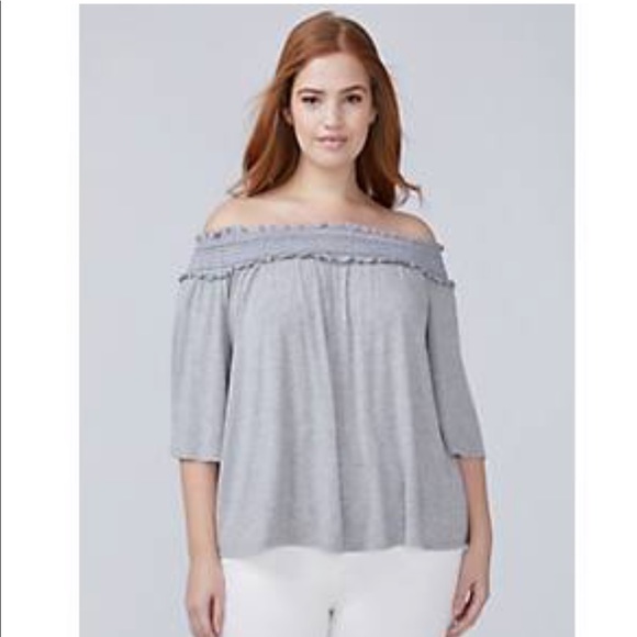 Off the shoulder grey shirt - Picture 1 of 3